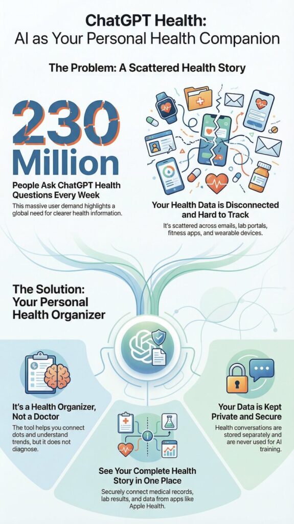 OpenAI ChatGPT Health Infographics