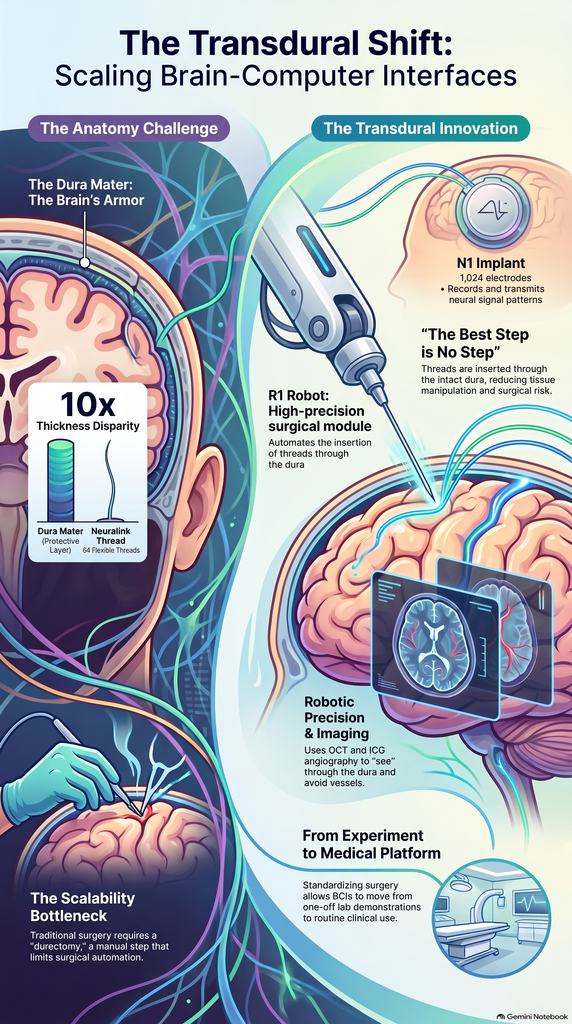 The Transdural shift - Scaling Brain Computer Interfaces - Neuralink